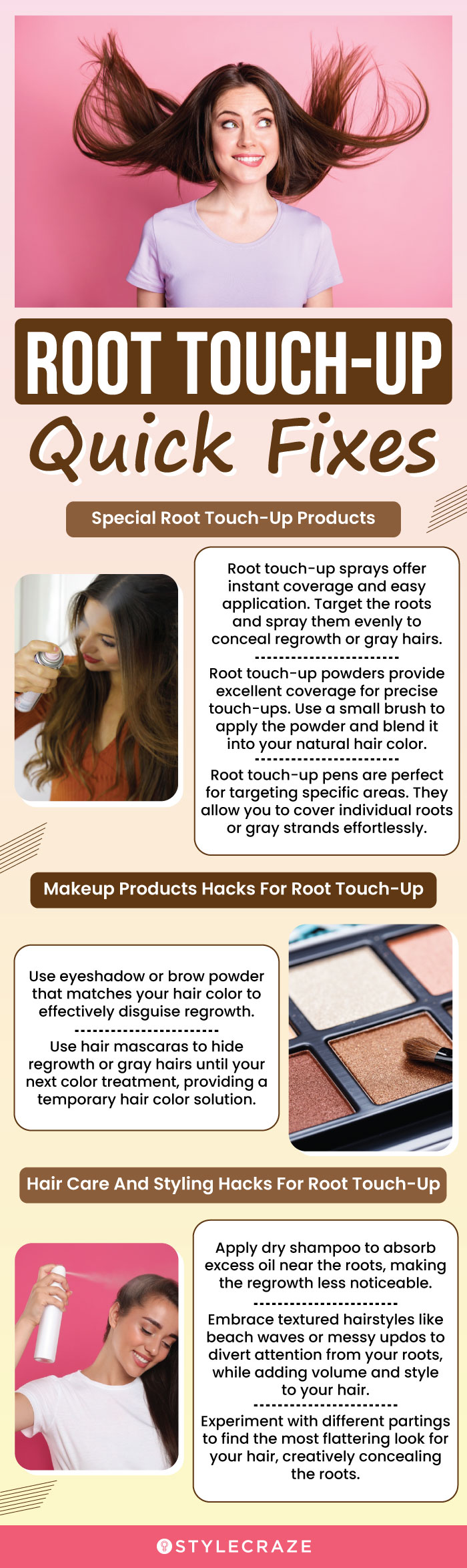 Root Touch-Up Quick Fixes (infographic)