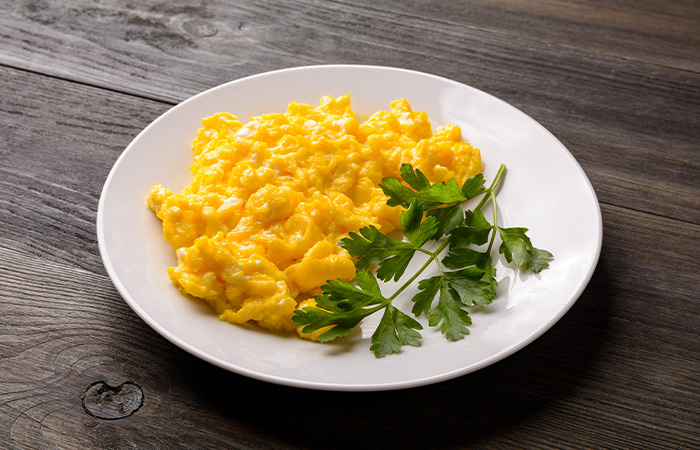 Scrambled eggs as part of the gastroparesis diet