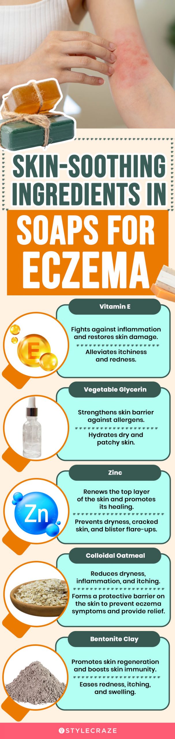 Skin-Soothing Ingredients In Soaps For Eczema (infographic)