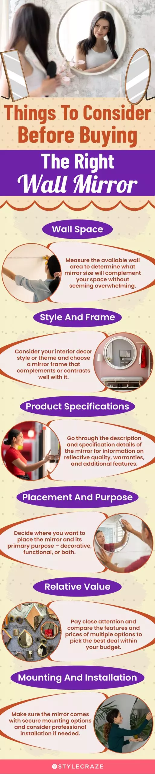 6 Factors To Determine The Right Wall Mirror For You (infographic)