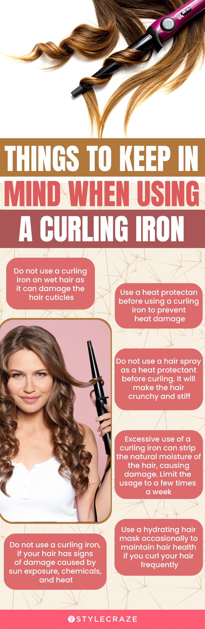 Things To Keep In Mind When Using A Curling Iron (infographic)