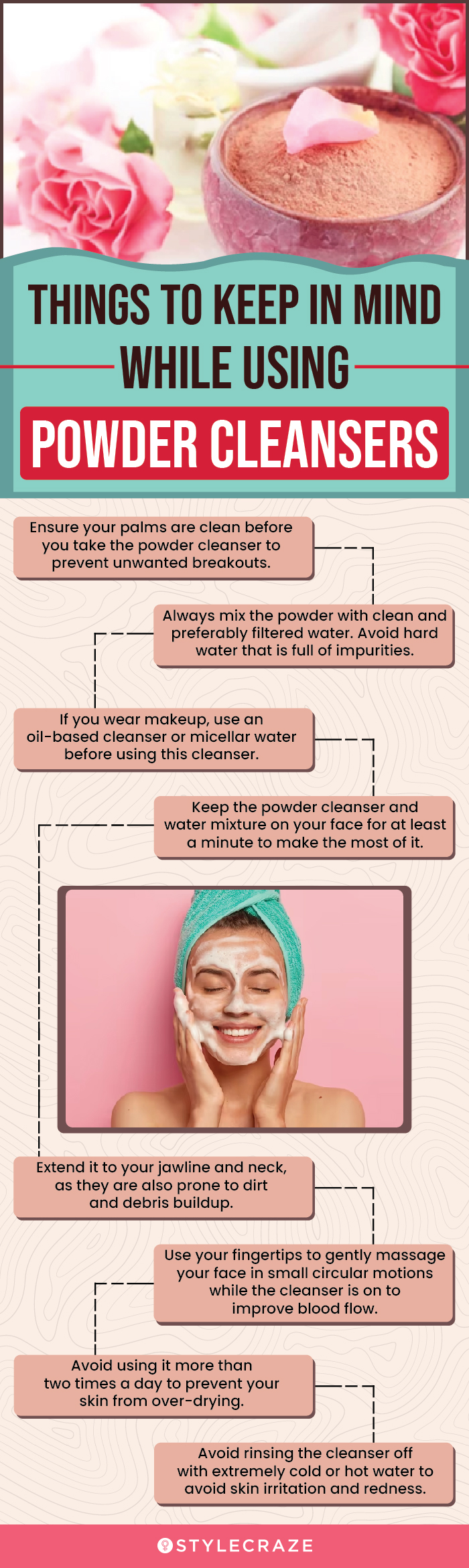 Things To Keep In Mind While Using Powder Cleansers (infographic)