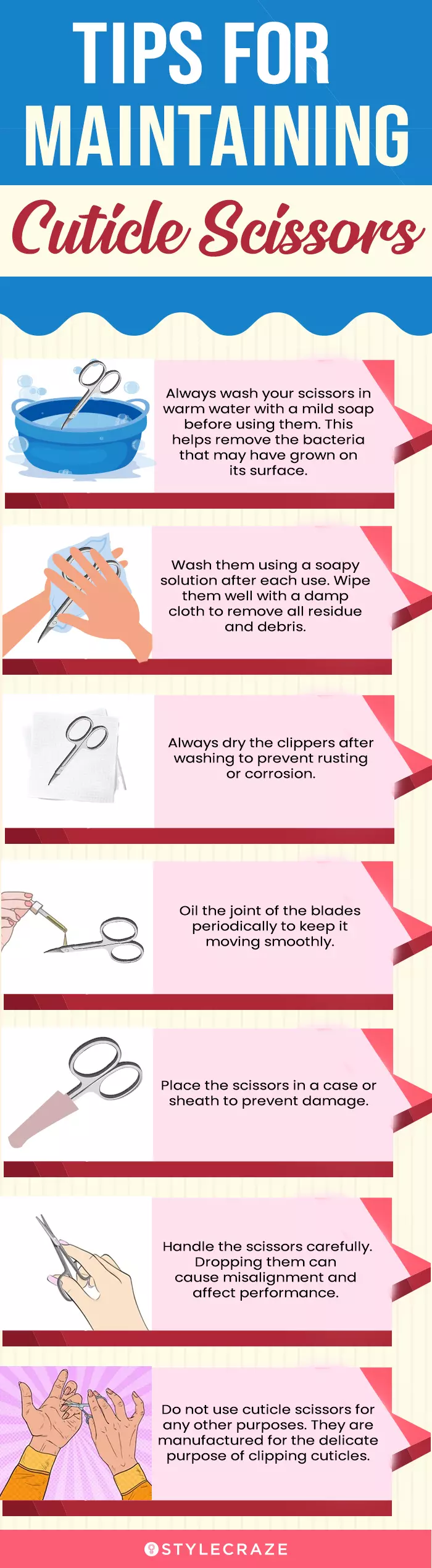 Tips For Maintaining Cuticle Scissors (infographic)