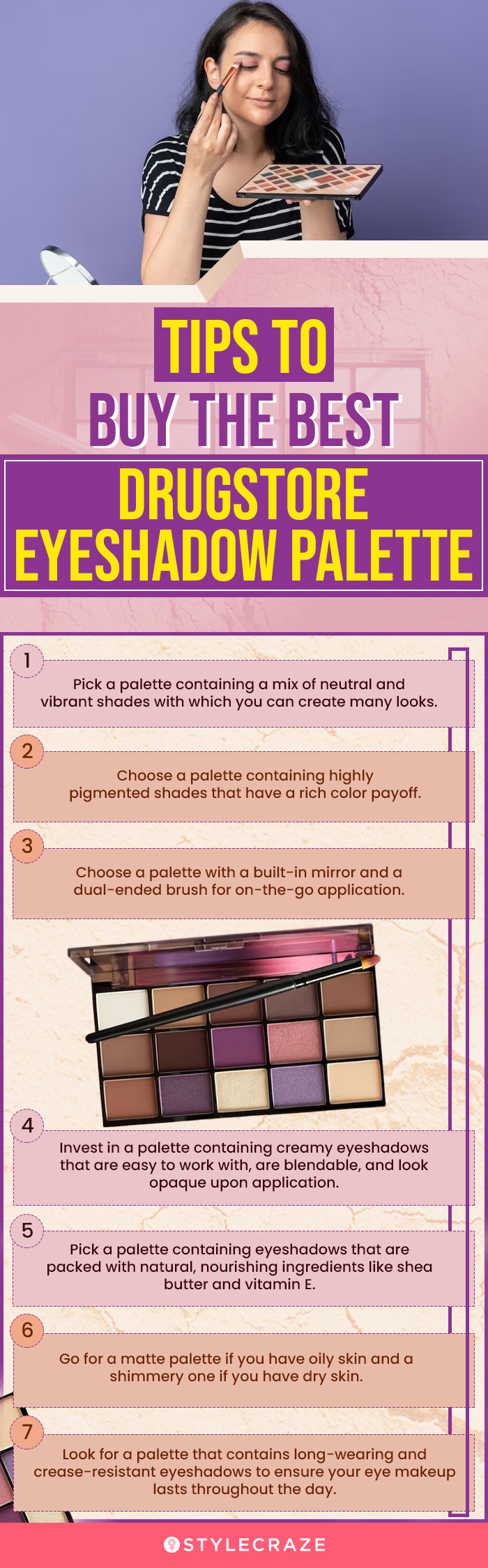 Tips To Buy The Best Drugstore Eyeshadow Palette (infographic)
