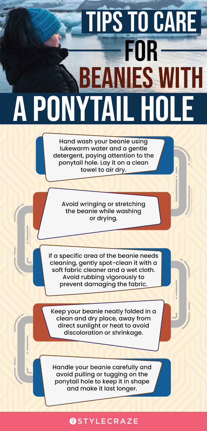 Tips To Care For Beanies With A Ponytail Hole (infographic)