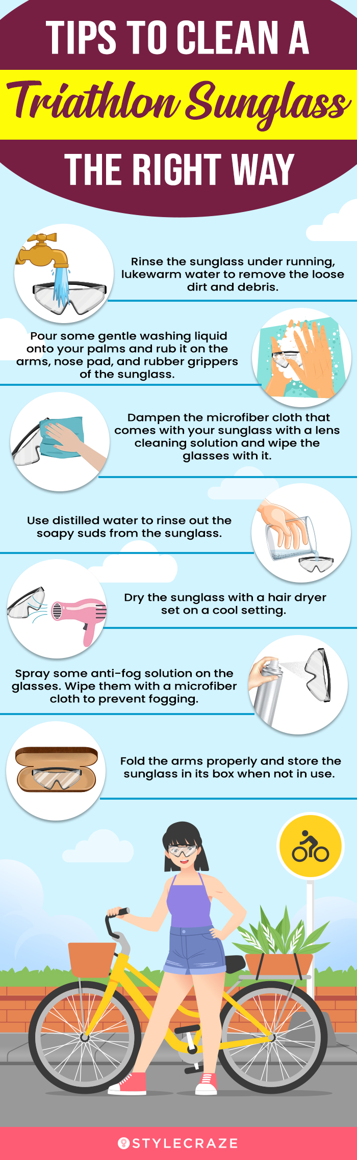 Tips To Clean A Triathlon Sunglass The Right Way (infographic)