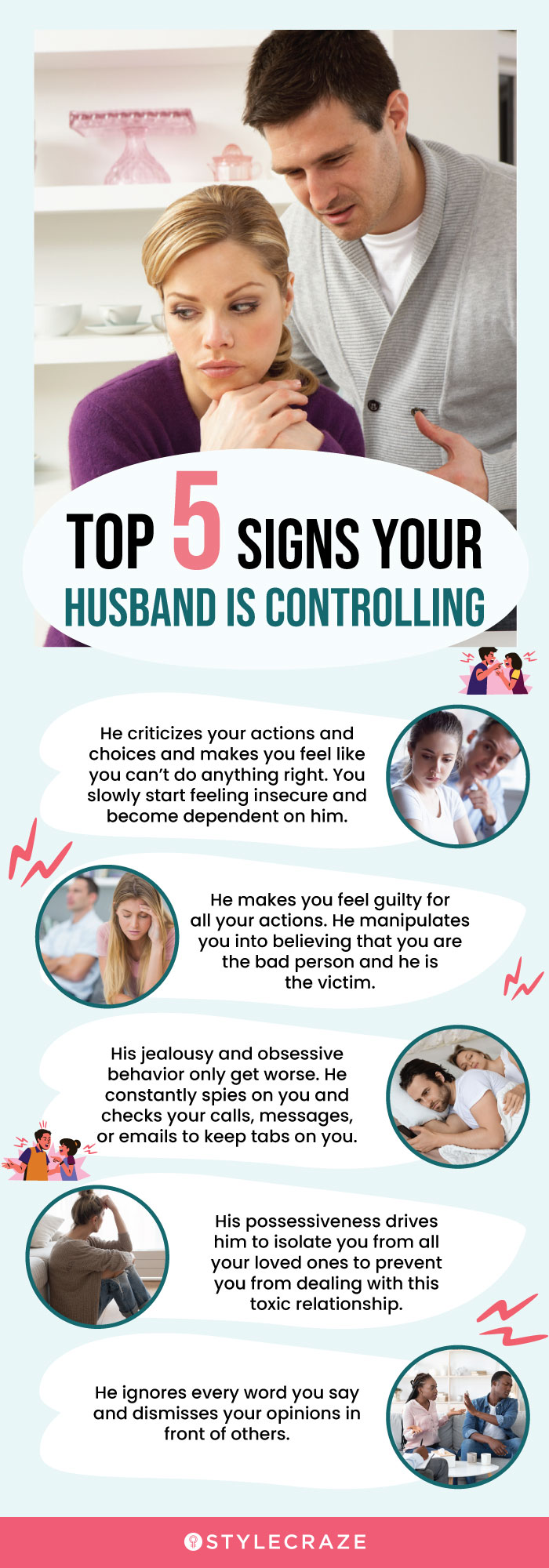 top 5 signs your husband is controlling (infographic)