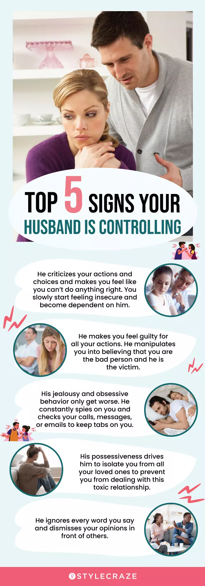 top 5 signs your husband is controlling (infographic)