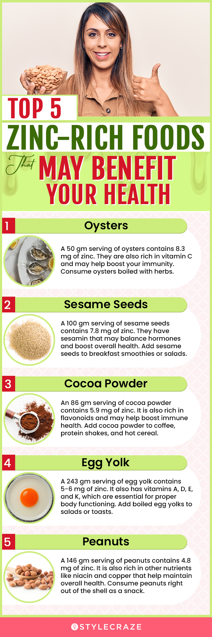 top 5 zinc-rich foods that may benefit your health (infographic)