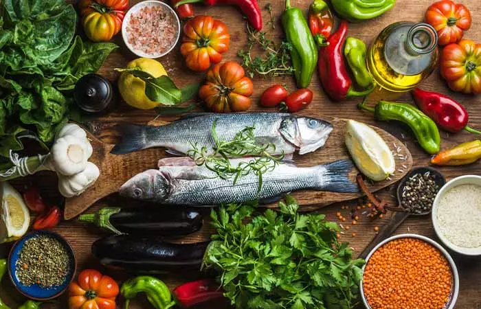 Foods included in the Mediterranean diet