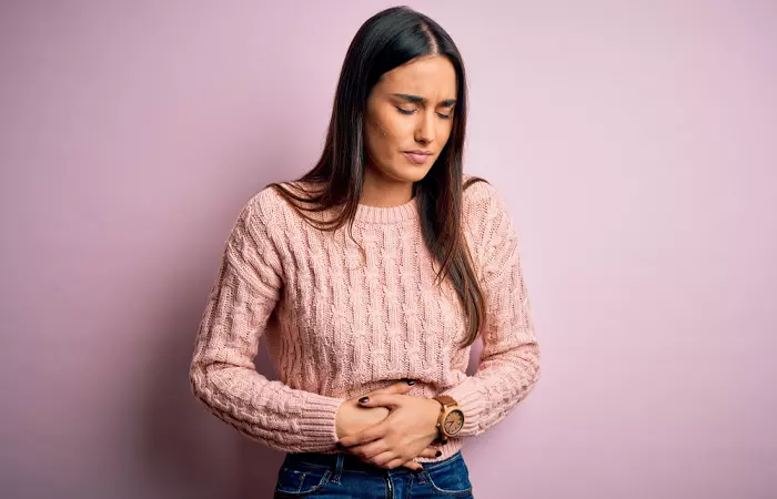 Woman facing digestive issues