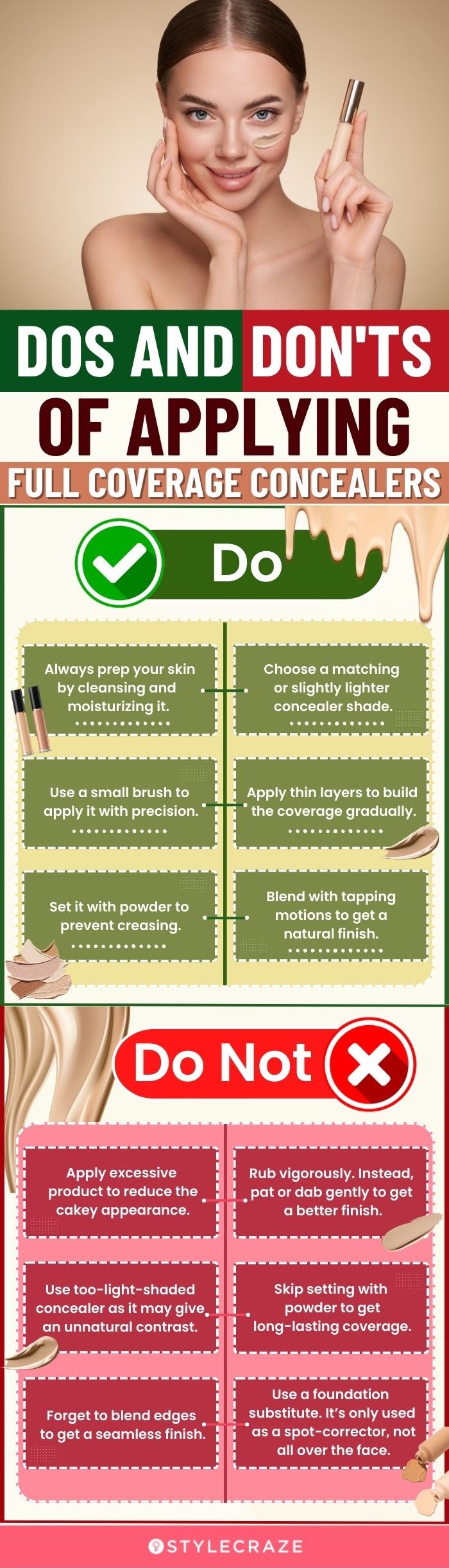 Dos And Don’ts While Applying Full Coverage Concealers (infographic)