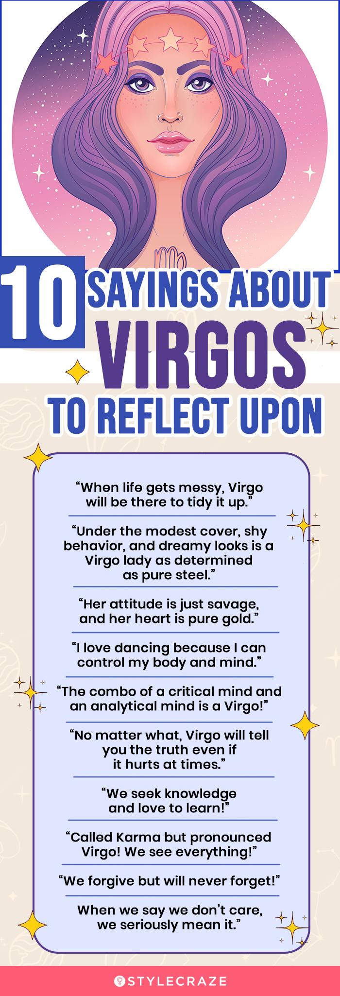 10 sayings about virgos to reflect upon (infographic)