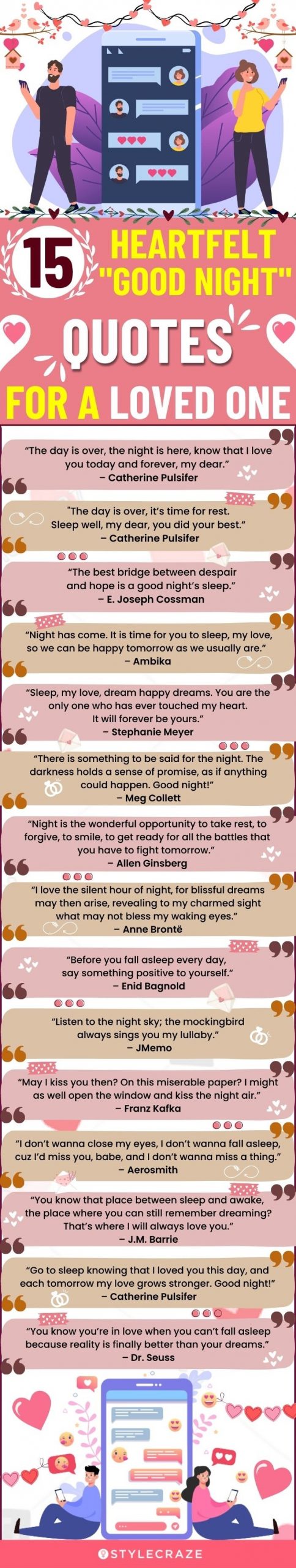 15 heart felt good night quotes for a loved ones (infographic)