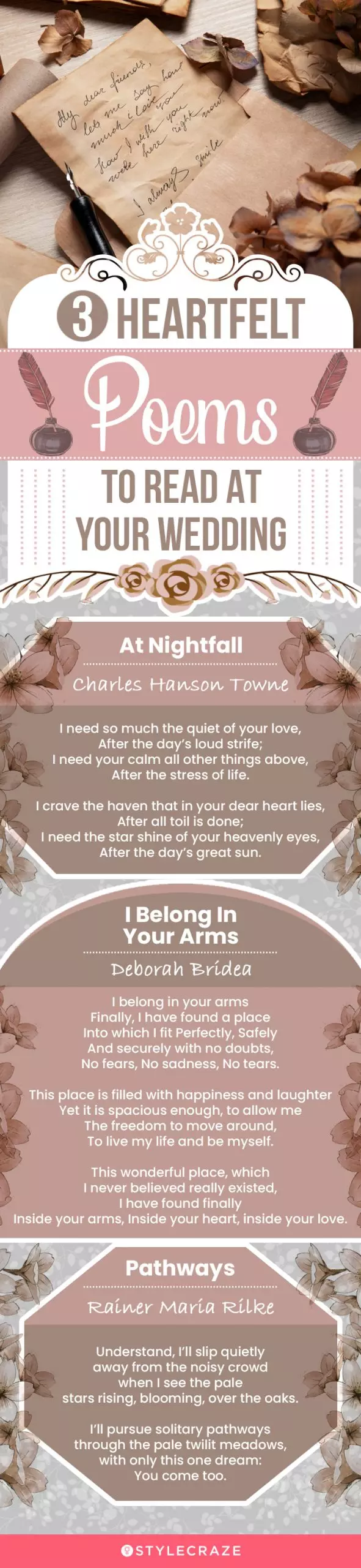 3 heartfelt wedding poems to read at your marriage ceremony (infographic)