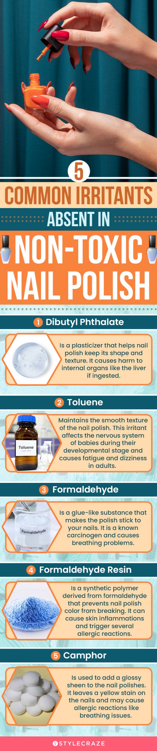 Common Irritants Not Found In Non-Toxic Nail Polish (infographic)
