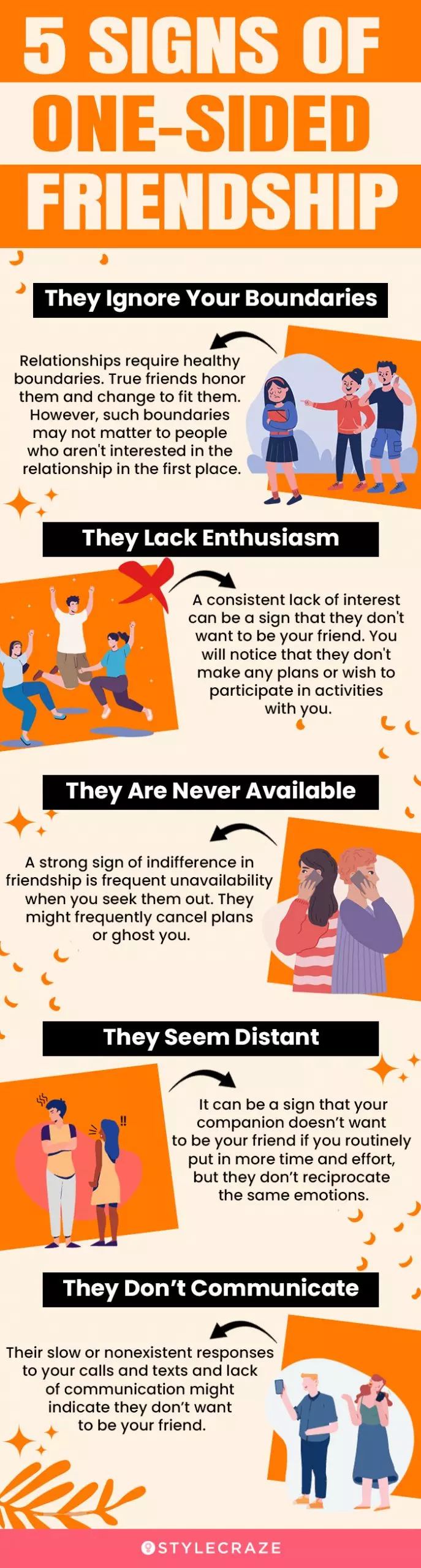 5 signs of one sided friendship (infographic)
