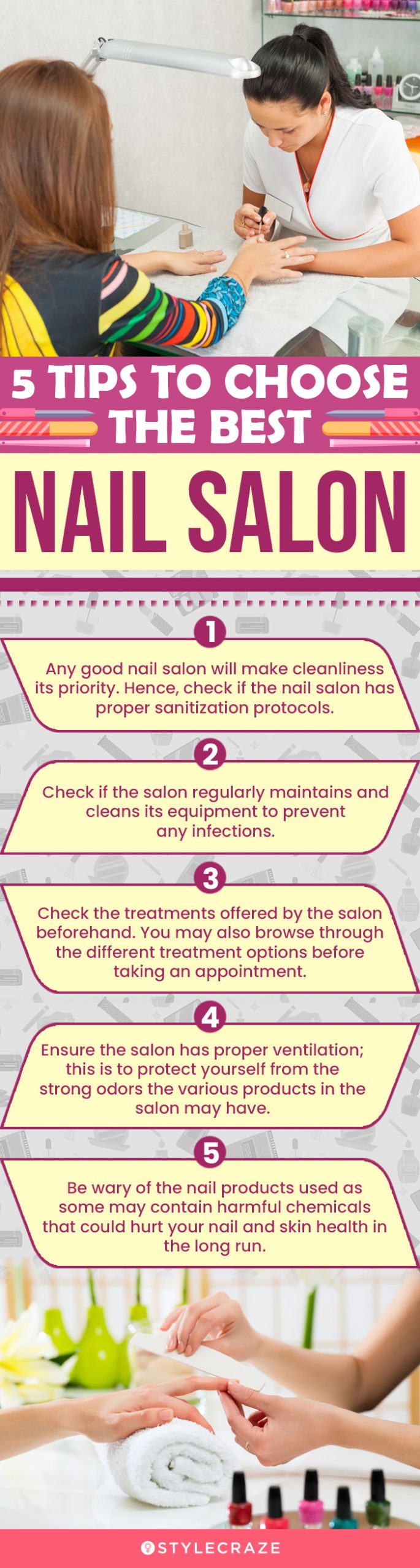 5 tips to choose the best nail salon (infographic)