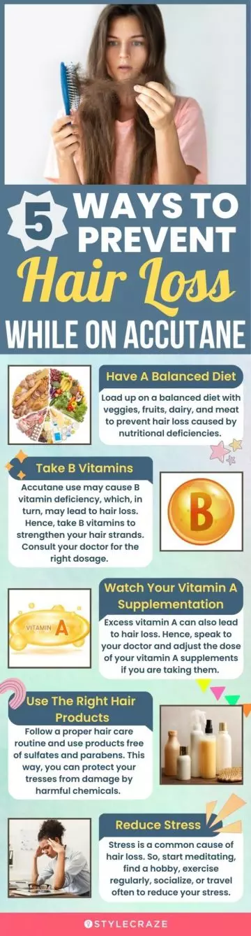 5 ways to prevent hair loss while on accutane (infographic)