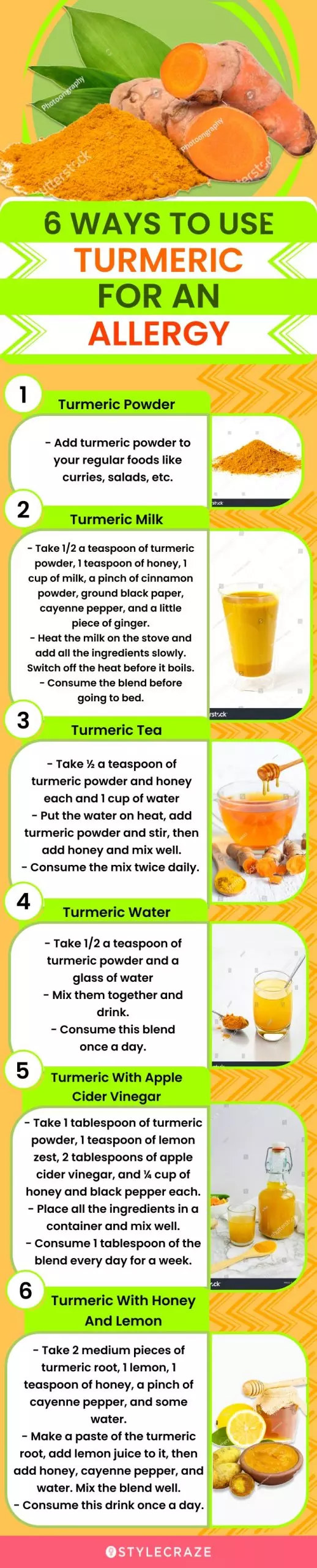6 way to use turmeric for an allergy (infographic)