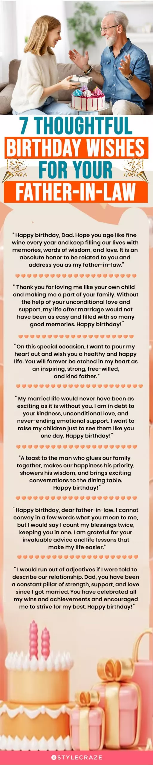 7 thoughtful birthday wishes for your father in law (infographic)