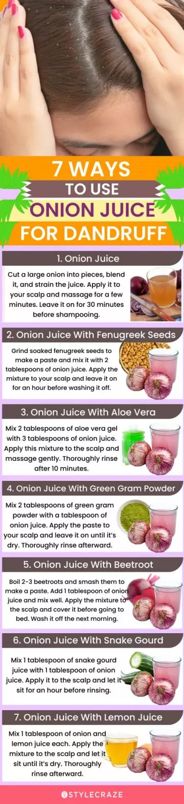 7 ways to use onion juice for dandruff (infographic)