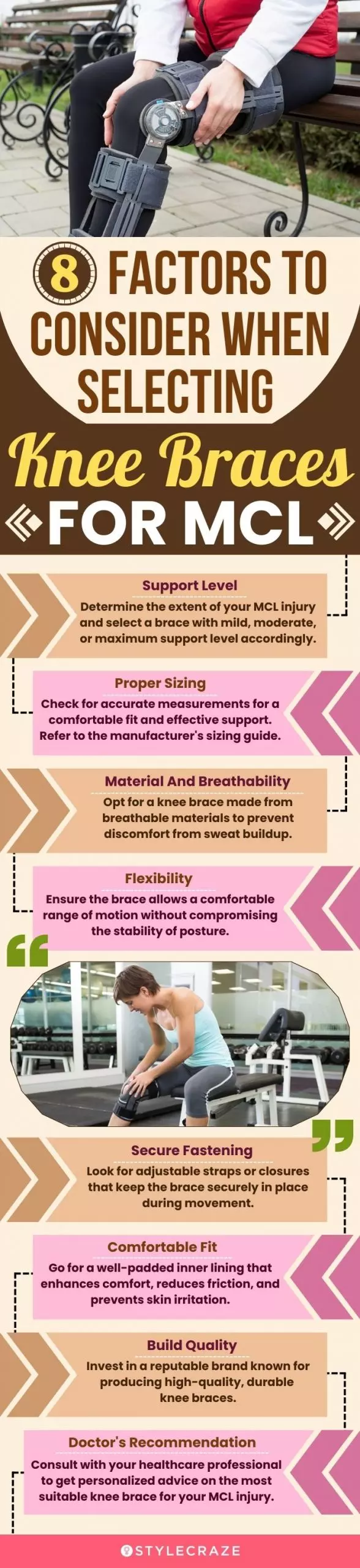 8 Factors To Consider When Selecting Knee Braces For MCL (infographic)