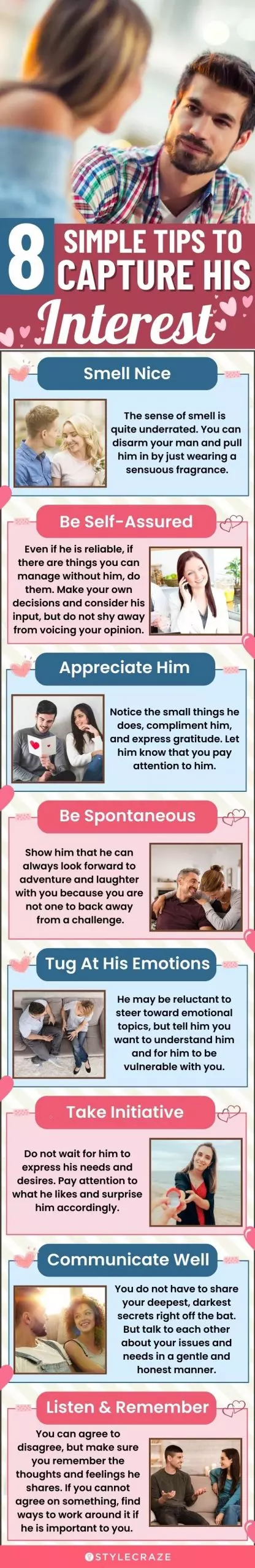 8 simple tips to capture his interest (infographic)