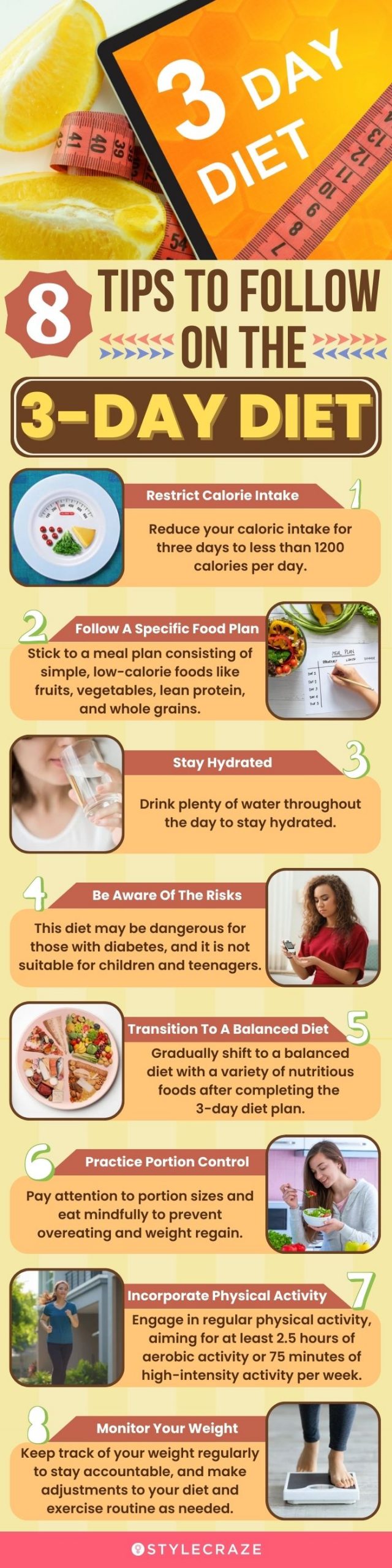 8 tips for the 3 day diet (infographic)