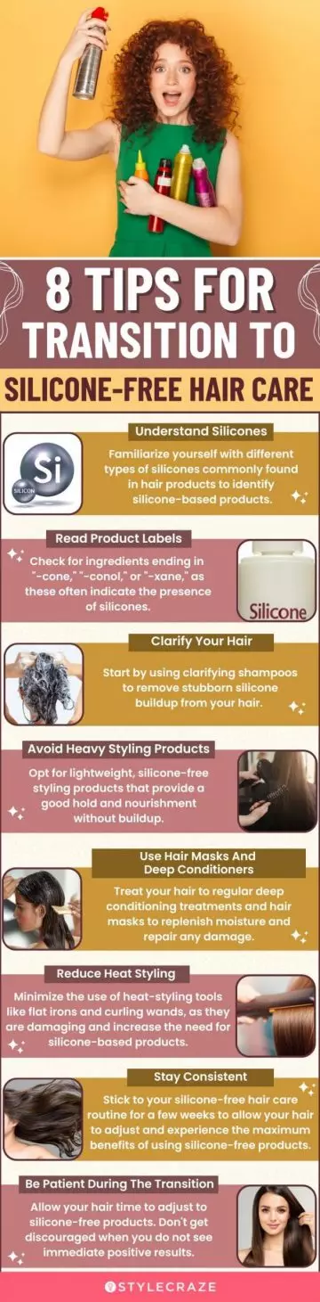 8 Tips For Transitioning To Silicone-Free Hair Care (infographic)