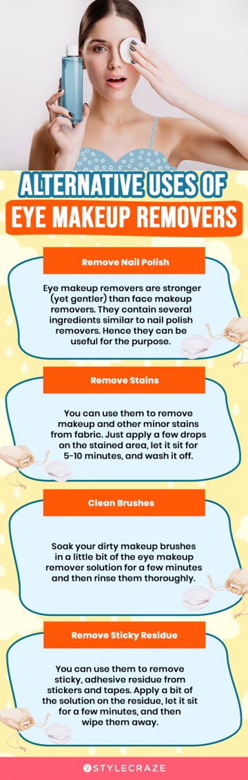 Alternative Uses Of Eye Makeup Removers (infographic)