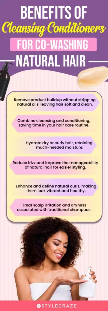 Benefits Of Cleansing Conditioners For Co-Washing Natural Hair (infographic)