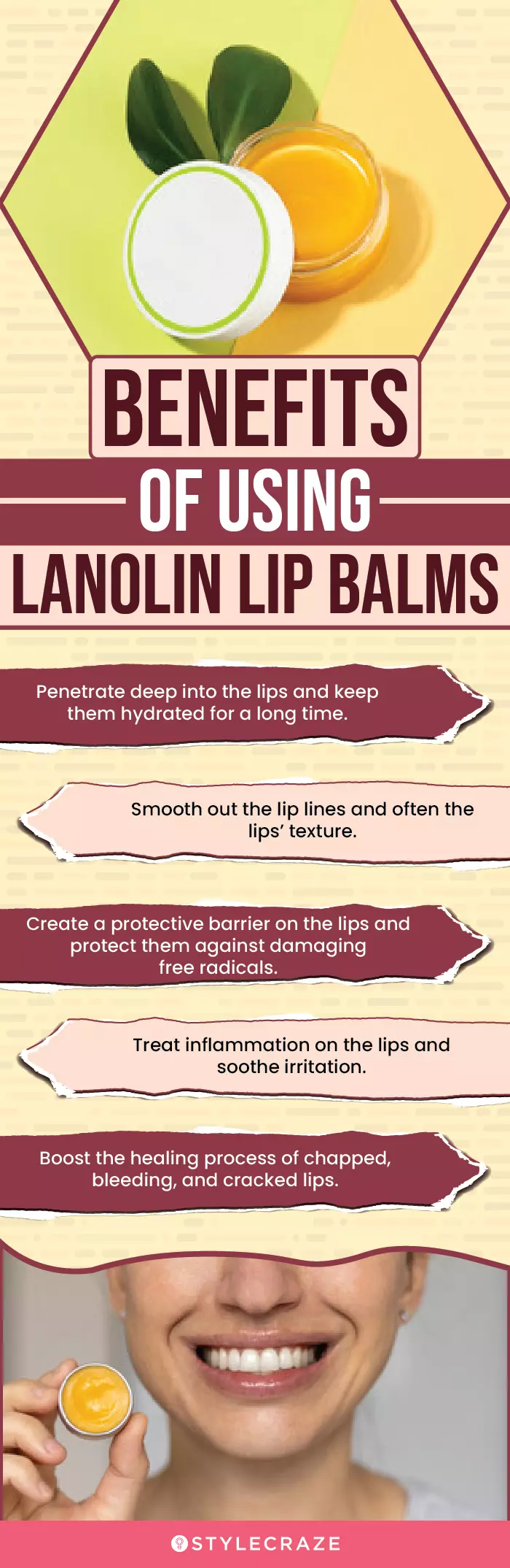 Benefits Of Using Lanolin Lip Balms (infographic)