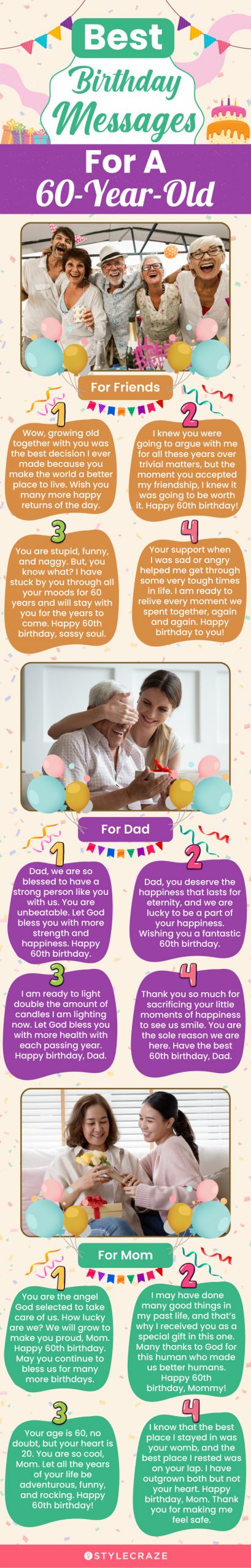 best birthday messages for a 60 year old (infographic)