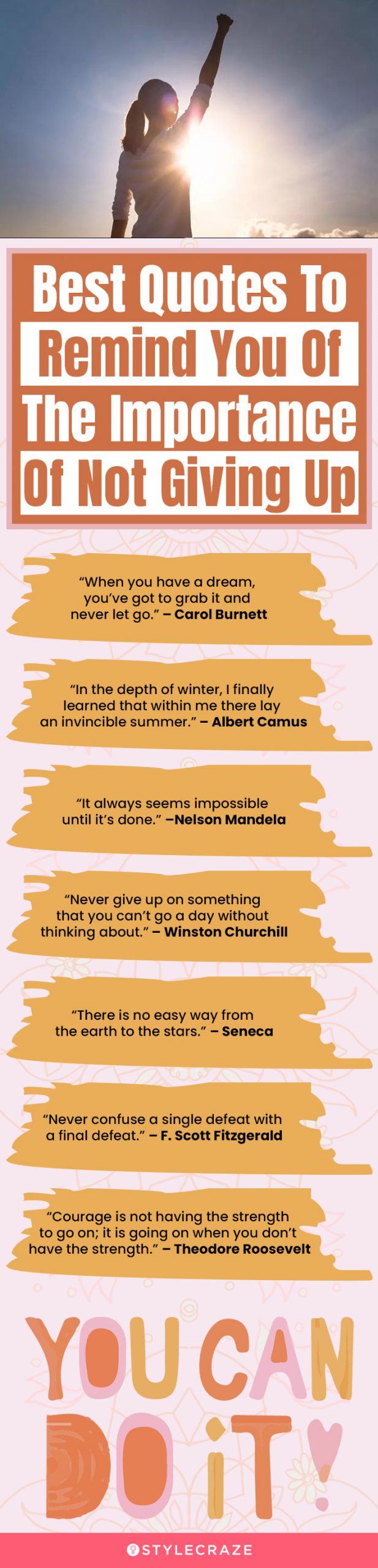 best quotes to remind you of the importance of not giving up (infographic)