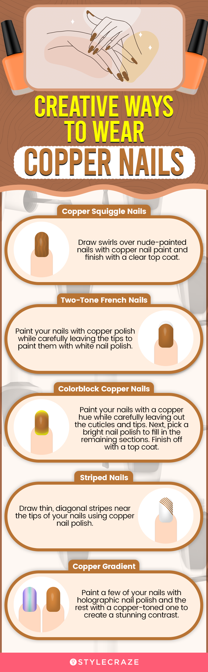 Creative Ways To Wear Copper Nails (infographic)