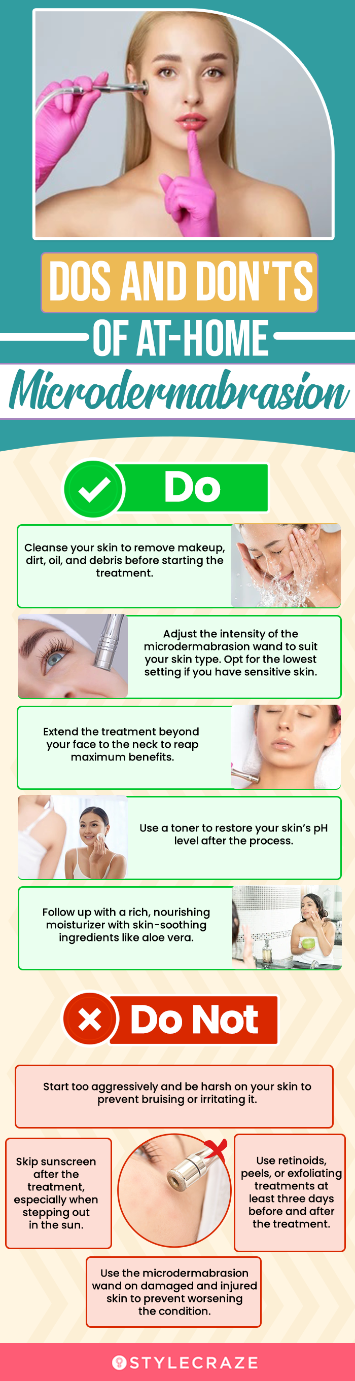 Dos And Don'ts Of At-Home Microdermabrasion (infographic)