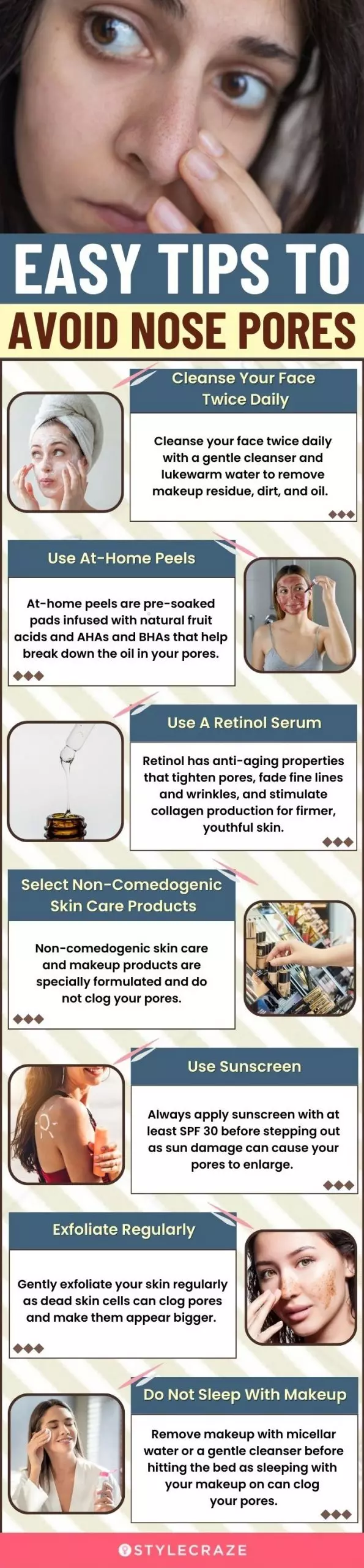 easy tips to avoid nose pores (infographic)