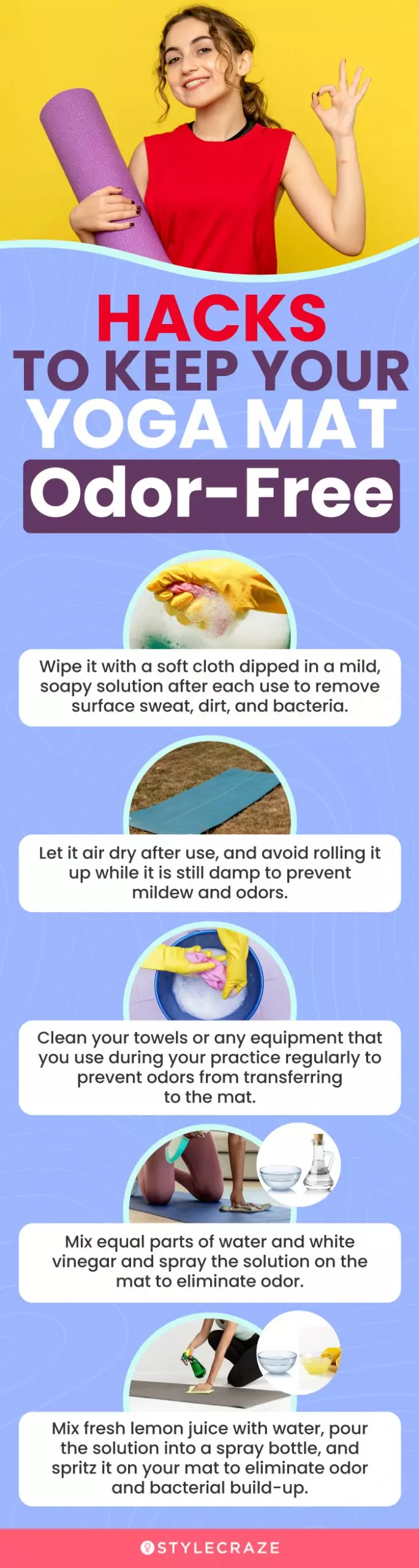 Hacks To Keep Your Yoga Mat Odor-Free(infographic)