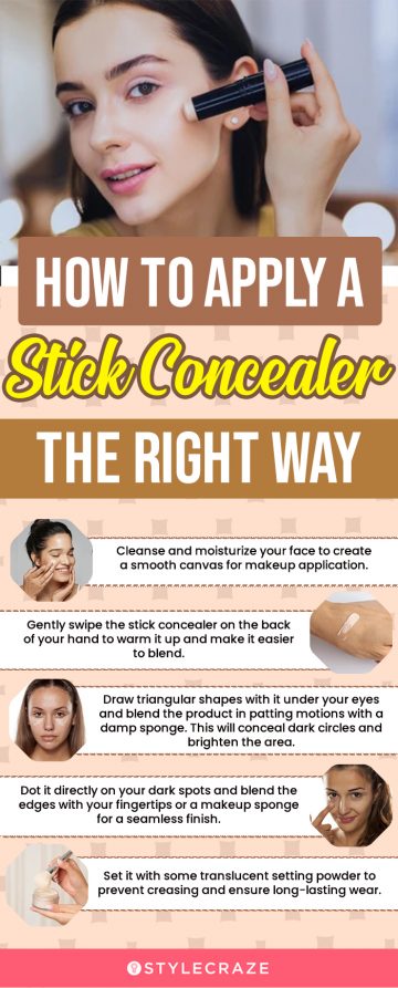 How To Apply A Stick Concealer The Right Way (infographic)