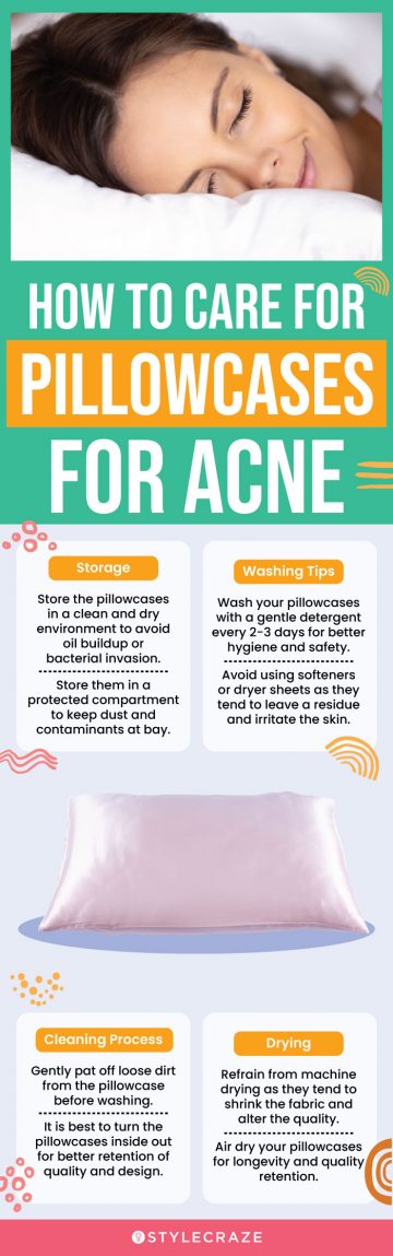 How To Care For Pillowcases For Acne (infographic)