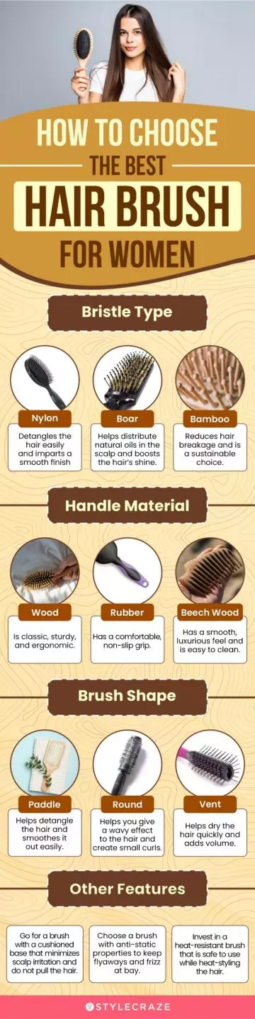 How To Choose The Best Hair Brush For Women(infographic)