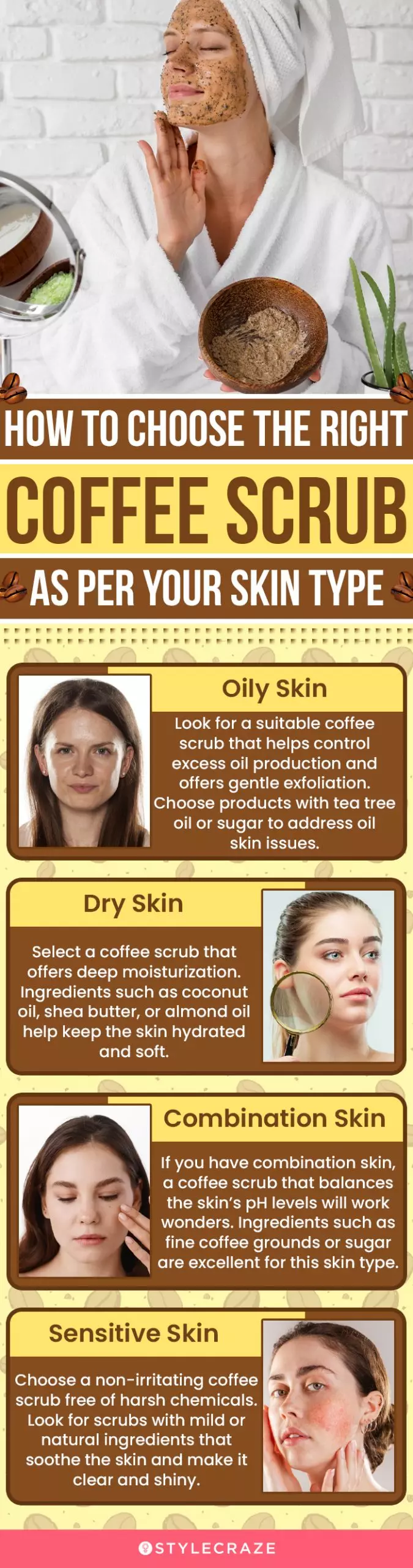 How To Choose The Right Coffee Scrub As Per Your Skin Type (infographic)