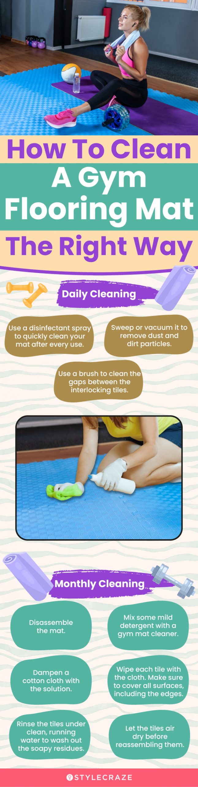 How To Clean A Gym Flooring Mat The Right Way (infographic)