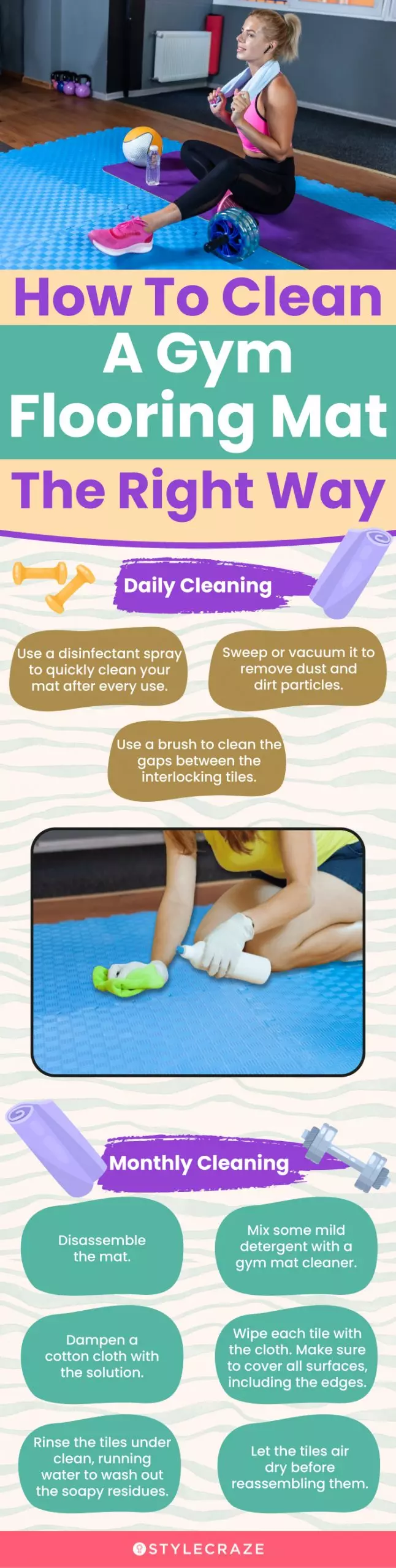 How To Clean A Gym Flooring Mat The Right Way (infographic)