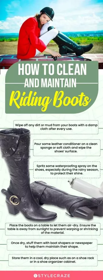 How To Clean And Maintain Riding Boots (infographic)