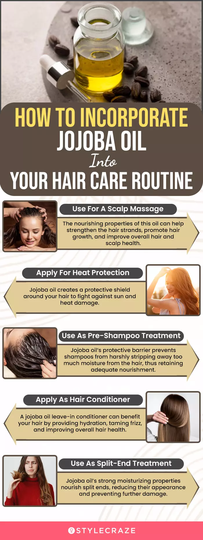 How To Incorporate Jojoba Oil Into Your Hair Care Routine (infographic)