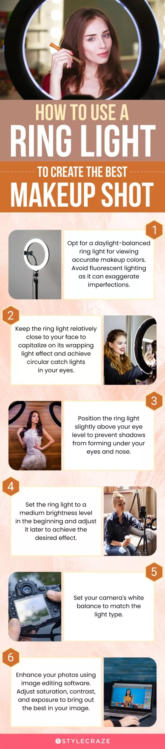 How To Use A Ring Light To Create The Best Makeup Shot (infographic)