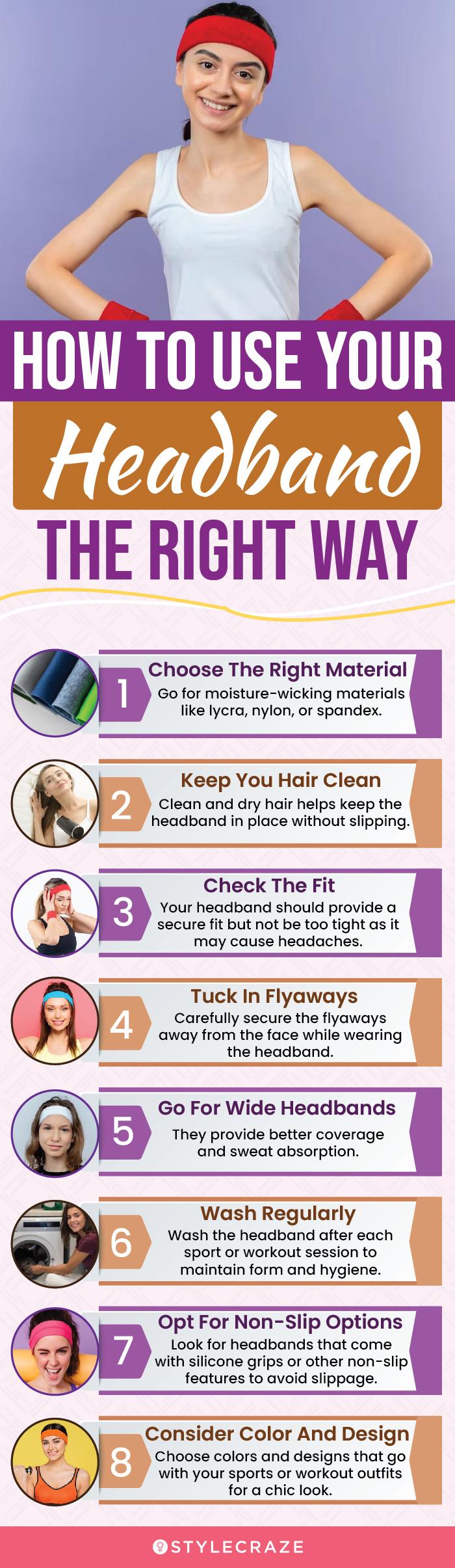 How To Use Your Headband The Right Way (infographic)