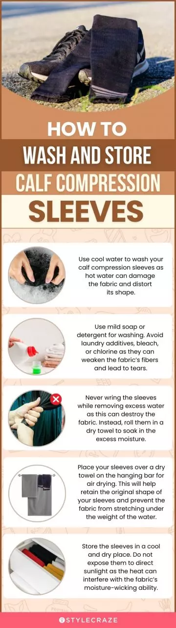 How To Wash And Store Calf Compression Sleeves(infographic)